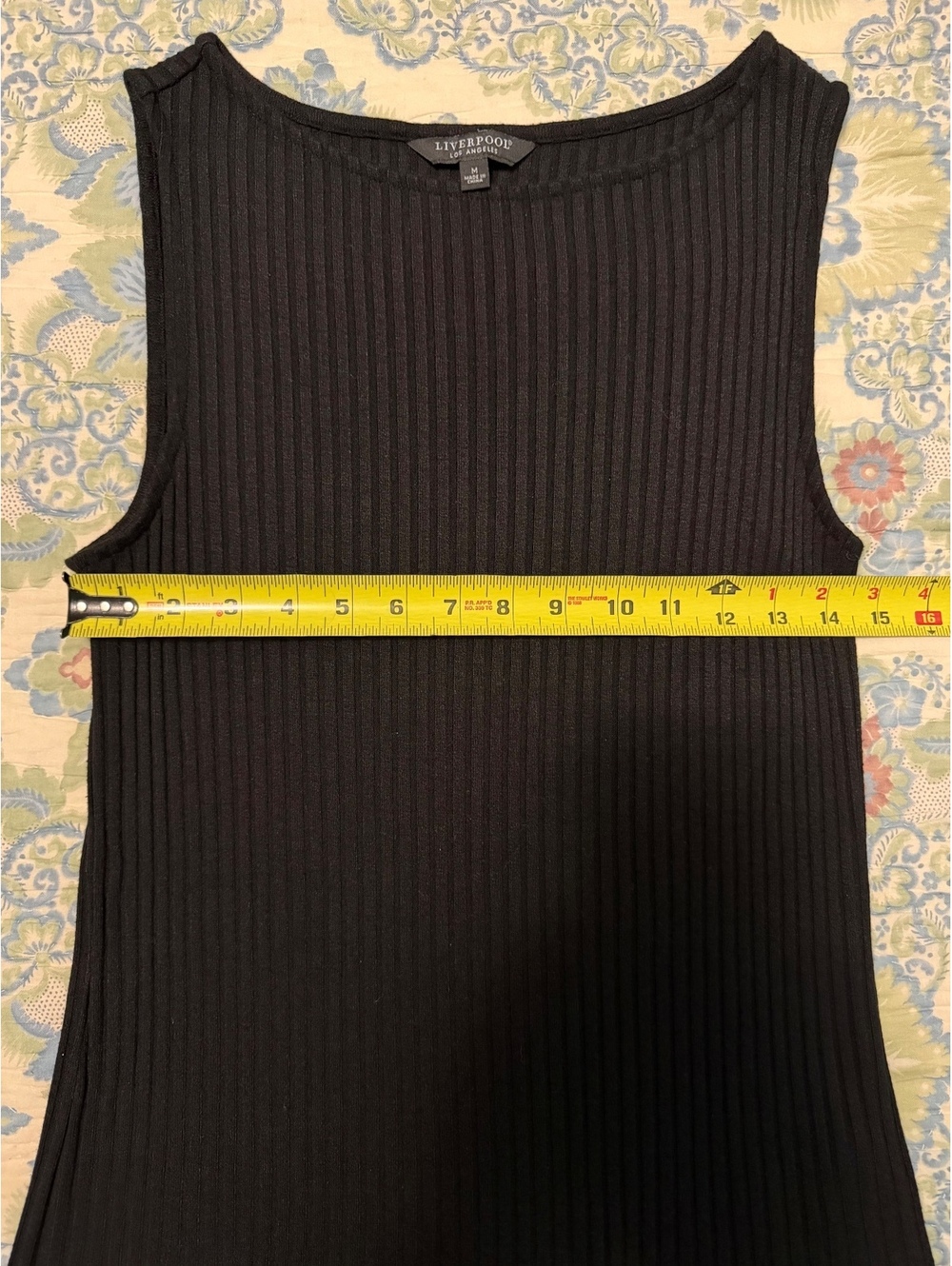 Liverpool Los Angeles Women’s Black Ribbed Sleeveless Tank M - Picture 6 of 8